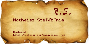 Notheisz Stefánia névjegykártya
